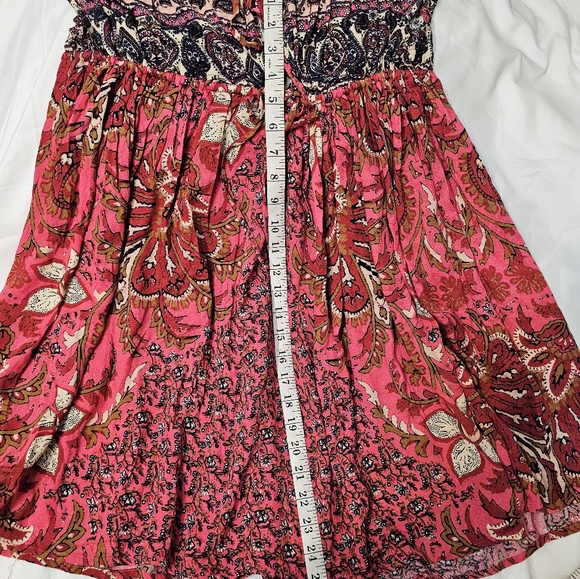 Free People strawberry combo boho print tunic or dress size small - Picture 6 of 7